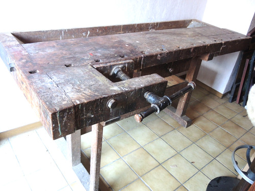 Antike werkbank hobelbank - antike,